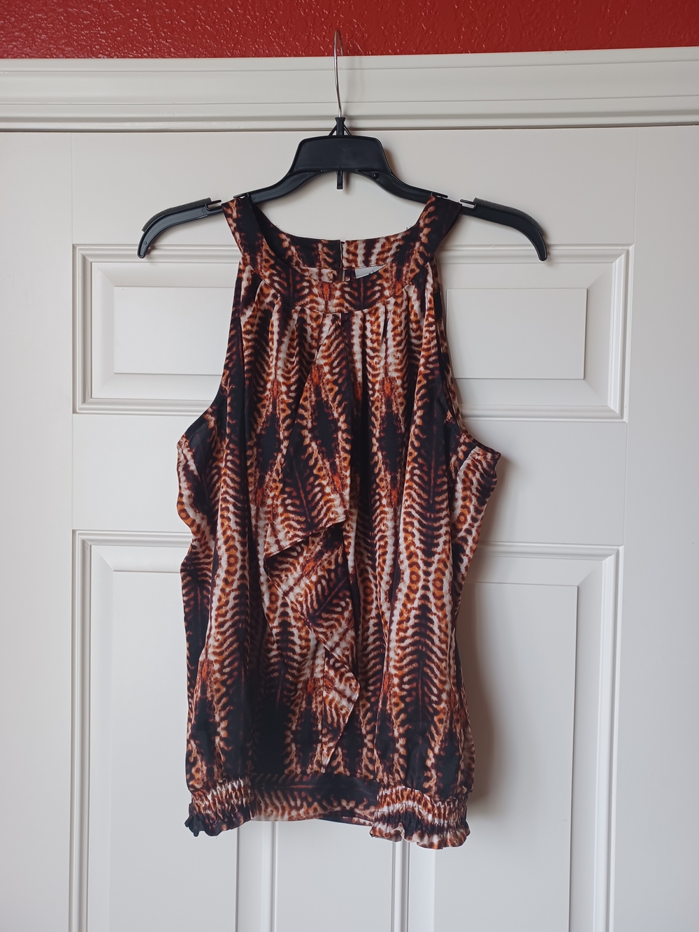 Worthington Brown Patterned Halter-Style Camisole